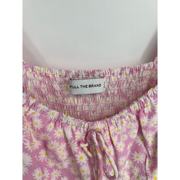 Faithfull the Brand Pink Floral Print Midi Dress Size Medium - Picture 2 of 6